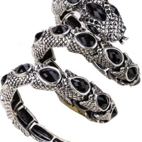 YACQ Stretch Snake Bracelet Armlet Upper Arm Cuff  Women Punk Rock Crystal Bangle Jewelry Gold Silver Color Dropshipping A32 - east2cart.uk