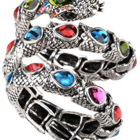 YACQ Stretch Snake Bracelet Armlet Upper Arm Cuff  Women Punk Rock Crystal Bangle Jewelry Gold Silver Color Dropshipping A32 - east2cart.uk