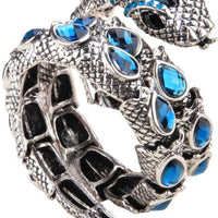 YACQ Stretch Snake Bracelet Armlet Upper Arm Cuff  Women Punk Rock Crystal Bangle Jewelry Gold Silver Color Dropshipping A32 - east2cart.uk