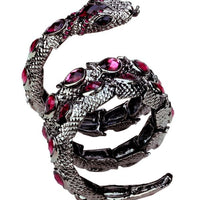 YACQ Stretch Snake Bracelet Armlet Upper Arm Cuff  Women Punk Rock Crystal Bangle Jewelry Gold Silver Color Dropshipping A32 - east2cart.uk