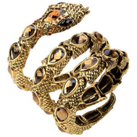 YACQ Stretch Snake Bracelet Armlet Upper Arm Cuff  Women Punk Rock Crystal Bangle Jewelry Gold Silver Color Dropshipping A32 - east2cart.uk