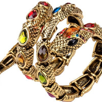 YACQ Stretch Snake Bracelet Armlet Upper Arm Cuff  Women Punk Rock Crystal Bangle Jewelry Gold Silver Color Dropshipping A32 - east2cart.uk
