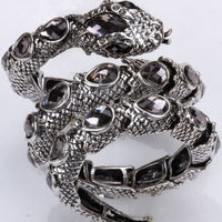 YACQ Stretch Snake Bracelet Armlet Upper Arm Cuff  Women Punk Rock Crystal Bangle Jewelry Gold Silver Color Dropshipping A32 - east2cart.uk