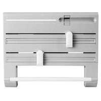 New 6 in 1 Kitchen Aluminum Film Wrap Cutter Hang Rack Sundries Organizer Home Storage Tools Cabinet Cupboard Tissue Shelf - east2cart.uk