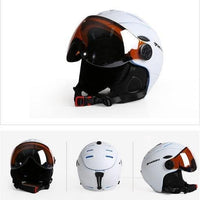 MOON Skateboard Skis Helmet  Integrally-Molded Goggles Skiing Helmet Men Women Adult Outdoor Sports Snowboarding Helmet M/L/XL - east2cart.uk