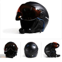 MOON Skateboard Skis Helmet  Integrally-Molded Goggles Skiing Helmet Men Women Adult Outdoor Sports Snowboarding Helmet M/L/XL - east2cart.uk