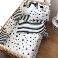 Nordic Striped Star Crib Bedding Set For Newborn - east2cart.uk