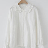 Trendy Girls Preppy Style Flare Sleeve Shirt - east2cart.uk
