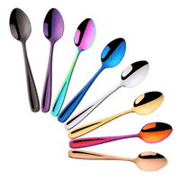 8Pcs Rainbow Stainless Steel Mini Spoons - east2cart.uk